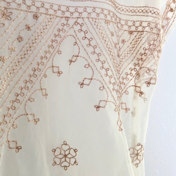♥️ Free People The Vicki Embroidered Sheer Top - Picture 6 of 9